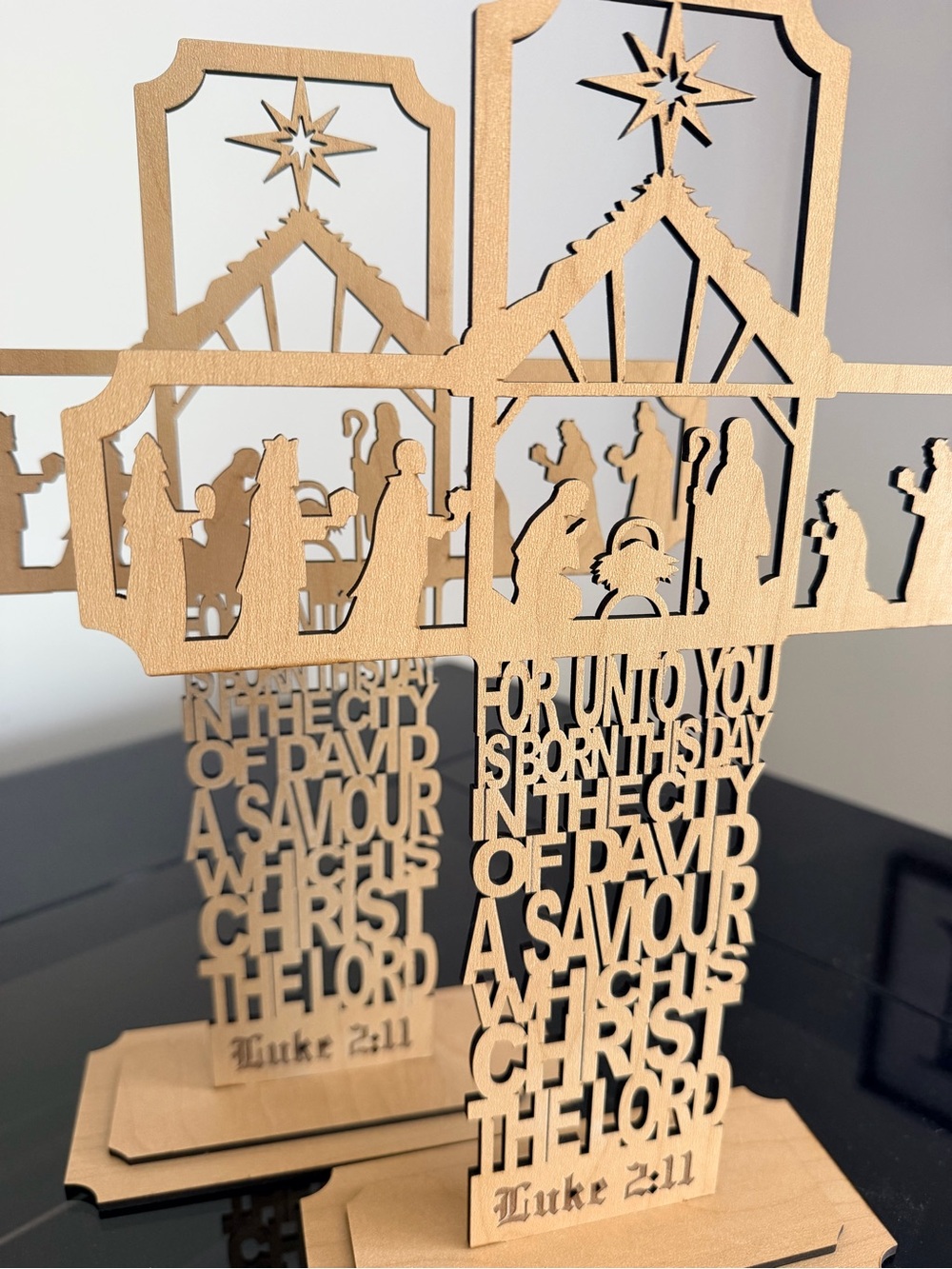 Handmade by me Luke 2:11 wood shelf sign 1/2” thick - Picture 8 of 15